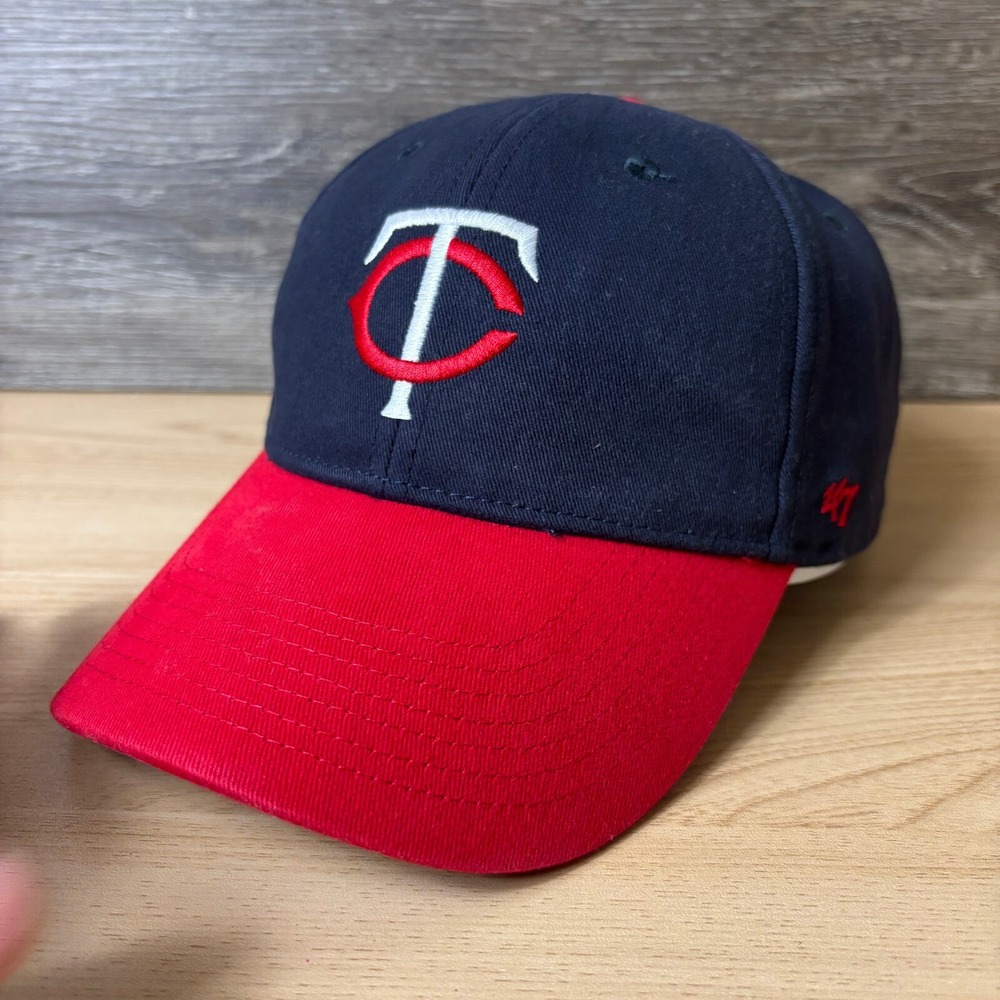 Minnesota Twins Hat Cap Strap Back Kids Blue Baseball Adjustable '47 Boys - Picture 2 of 9
